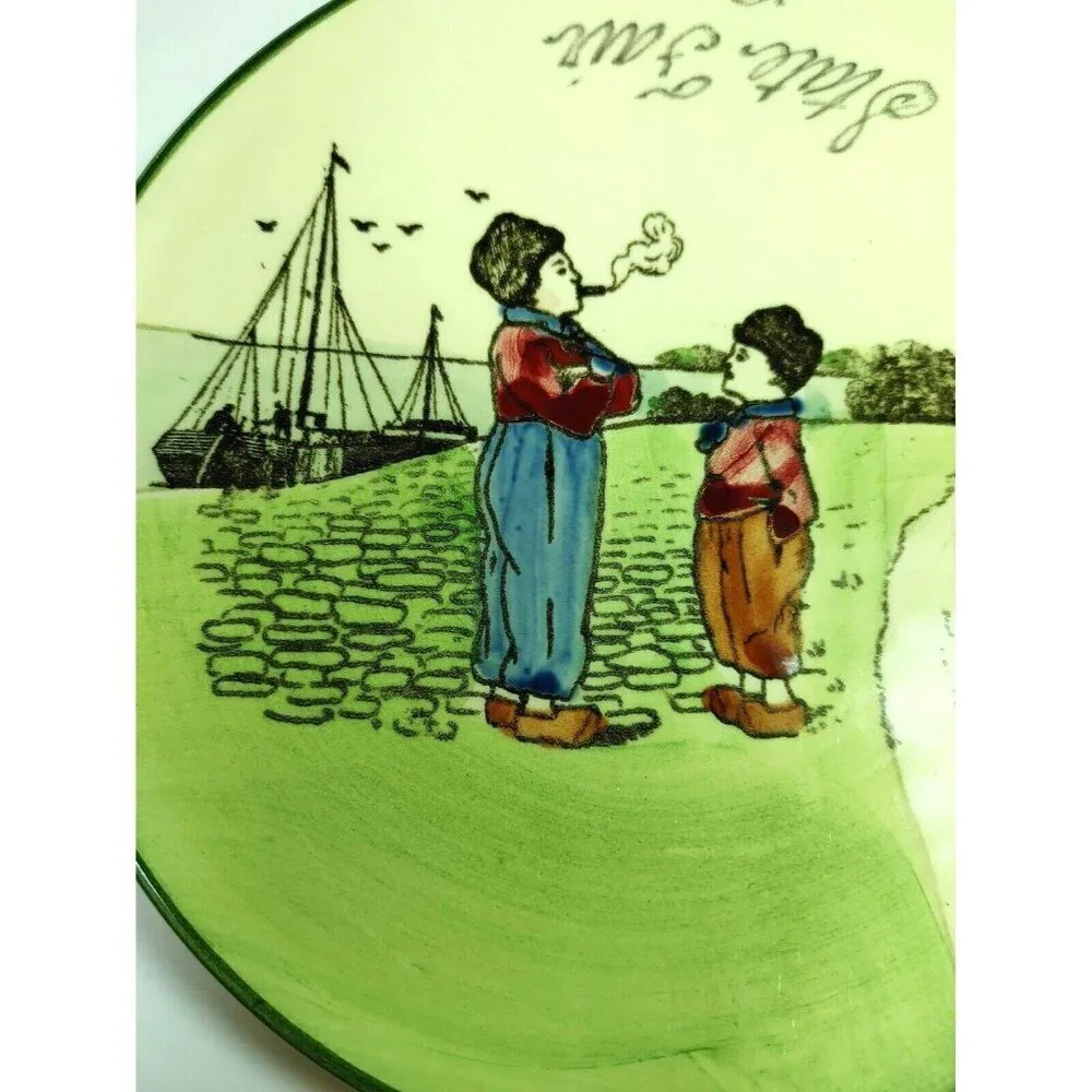 Vintage Zell Baden State Fair 1916 Decorative Plate Dutch Scene Windmill Design